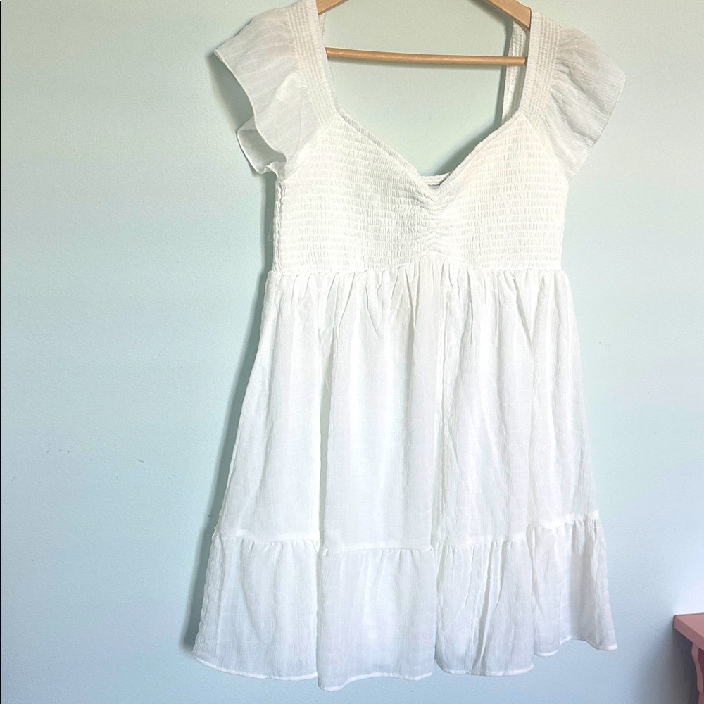 NWT White Ruffled Sundress sz XL